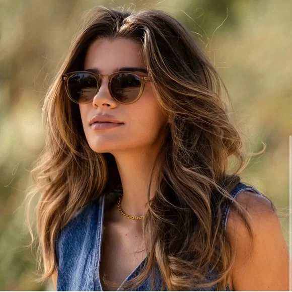 WMP Eyewear Tate Sunglasses Light Crystal Brown / Brown Lens - Picture 4 of 4